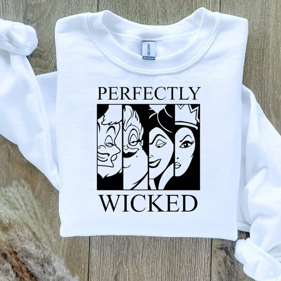 Perfectly Wicked Disney Villains Sweatshirt Sweater - Picture 1 of 5